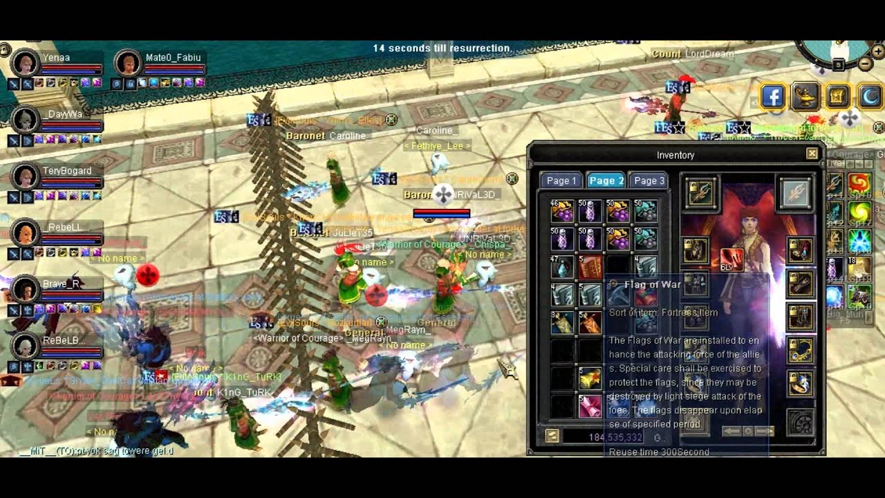 Silkroad Online CrueLs Union Failure against  EvilSouls 20 09 2014 HOTAN FORTRESS WAR