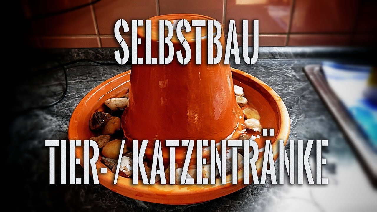 Selbstgebaute Tier-/  Katzentränke