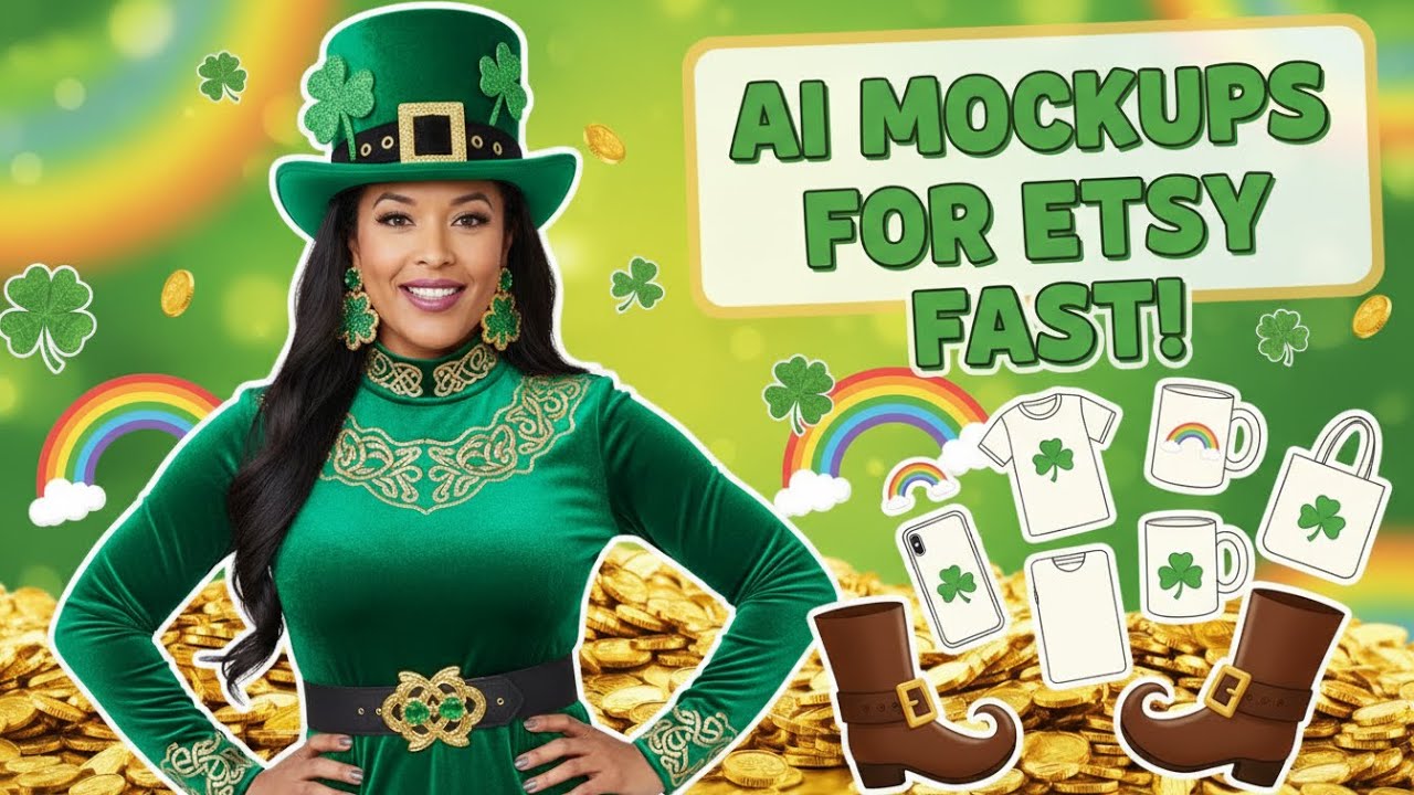 St. Patrick’s Day Clipart? Here’s How I Mock It Up FAST with Artistly AI 🍀