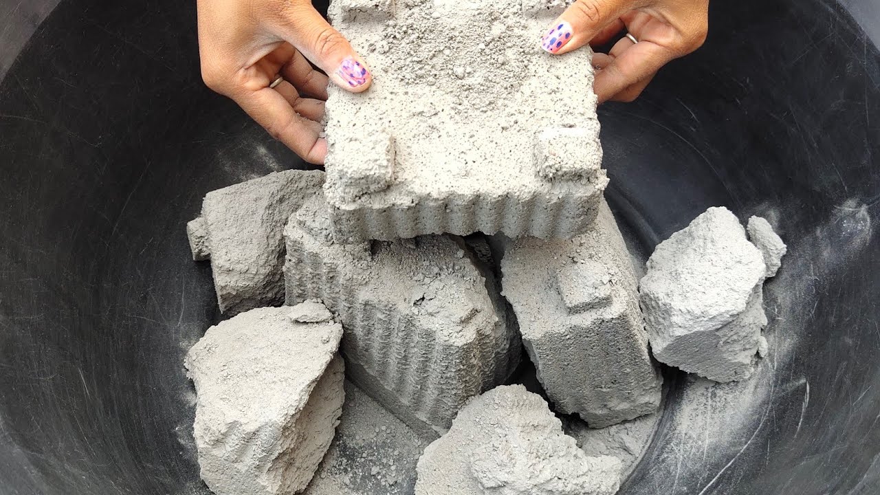 Asmr- Soft dusty crunchy sand cement big chunks dry water 💦 crumbling 😴 HBD Aman ,Akriti  & Neha 🎂