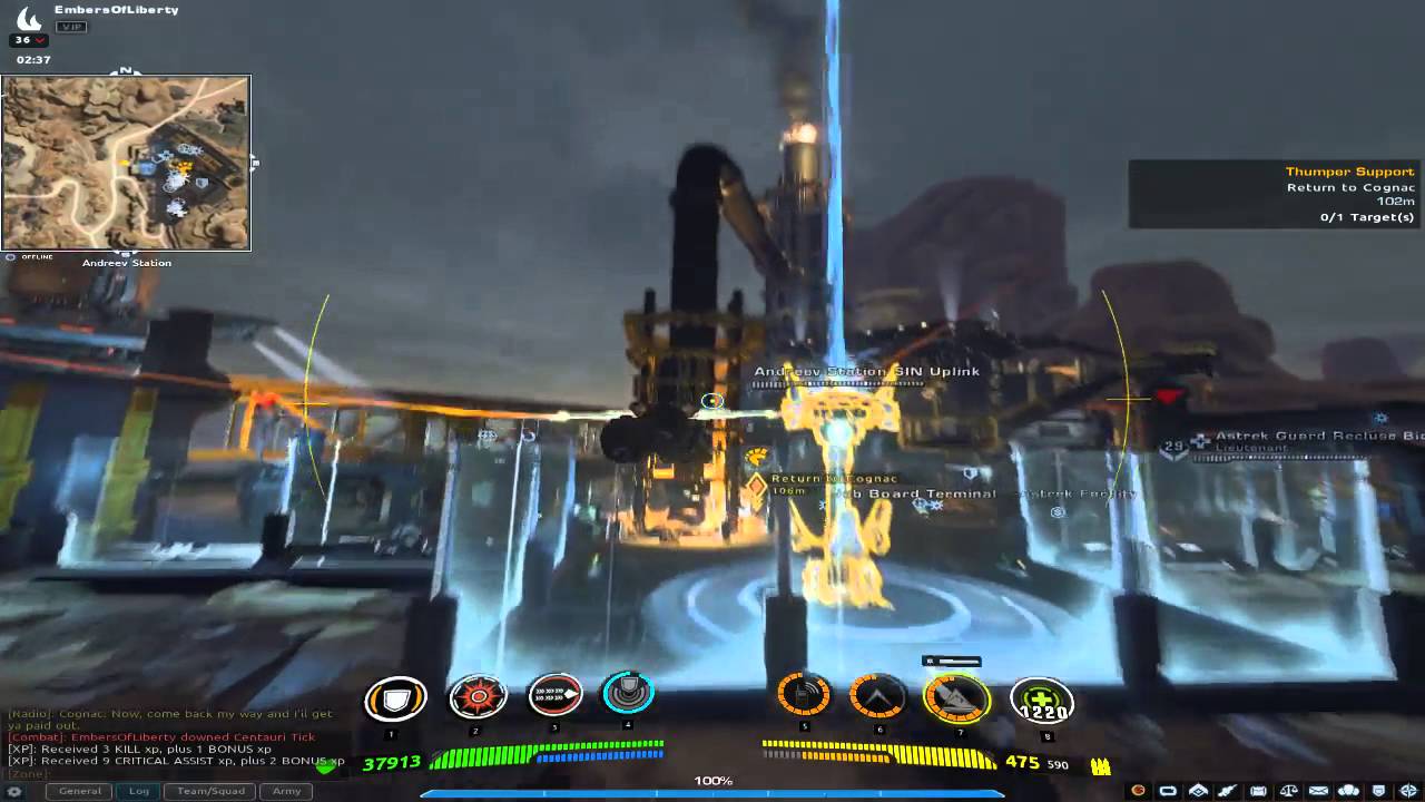 Firefall PvE ARES Jobs Astrek Reputation Andreev Station