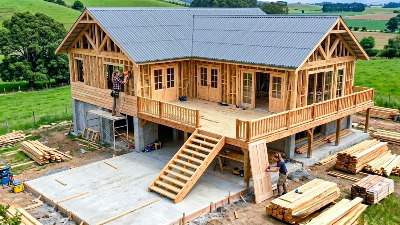Building a Dream Home From Scratch and Installing Beautiful Wooden Walls