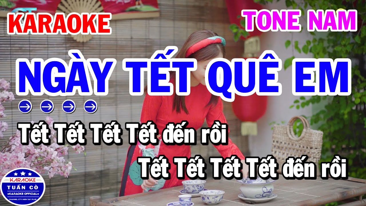 Karaoke Ngày Tết Quê Em Tone Nam Nhạc Sống Cha Cha
