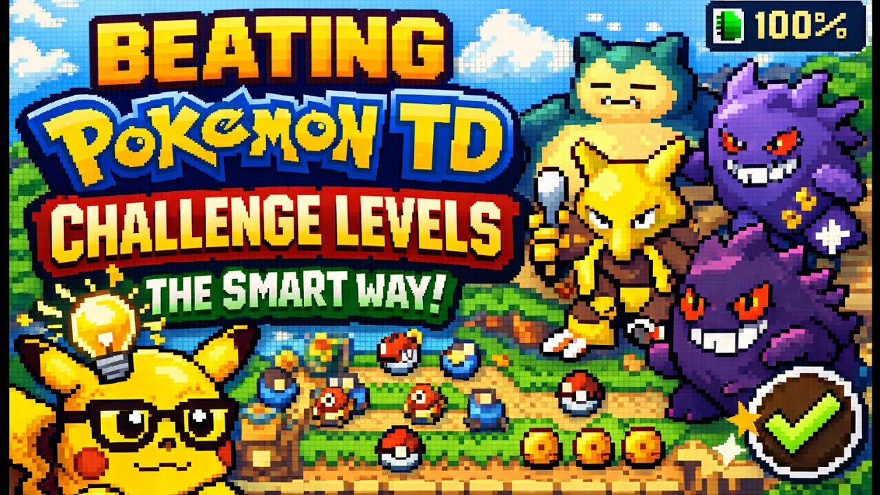 Beating Pokemon TD Challenge Levels the Smart Way