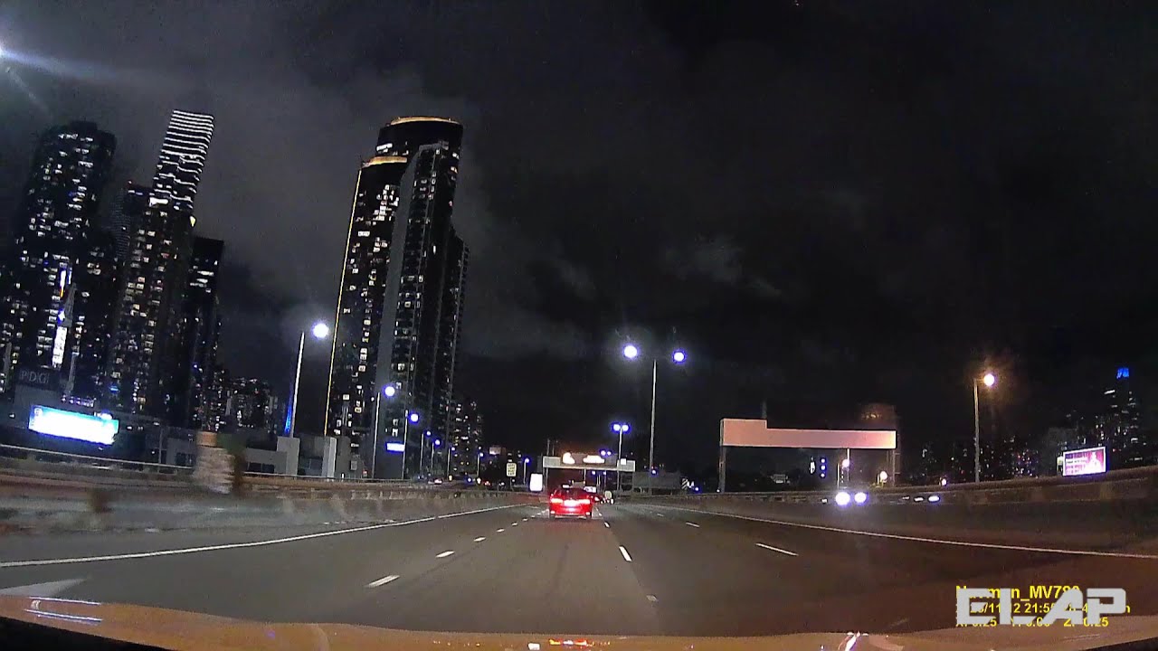 DASH CAM AUSTRALIA, GEELONG to MELBOURNE, 4K Night drive