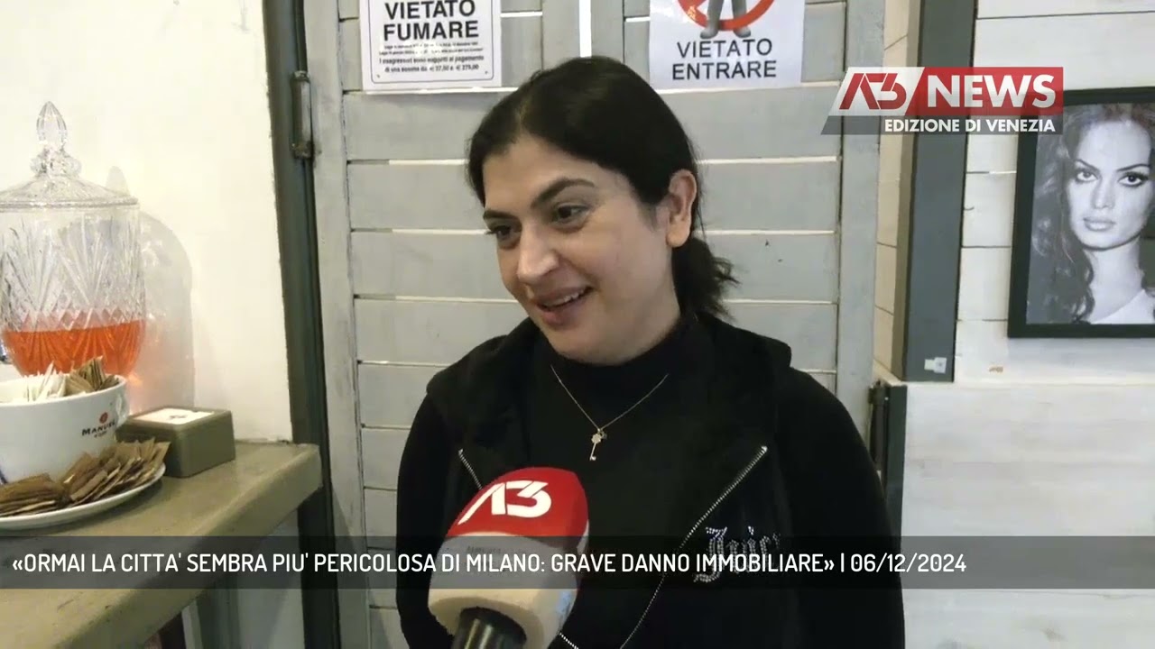 «ORMAI LA CITTA' SEMBRA PIU' PERICOLOSA DI MILANO: GRAVE DANNO IMMOBILIARE» | 06/12/2024