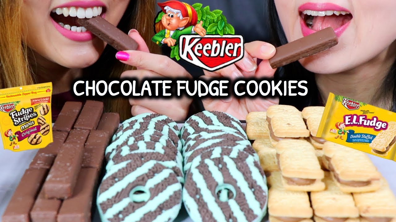 ASMR CHOCOLATE FUDGE COOKIES 초콜릿 쿠키 리얼사운드 먹방 チョコレートcoklat चॉकलेट | Kim&Liz ASMR