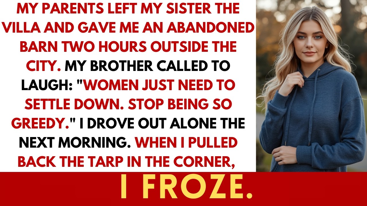 My Parents Gave My Sister The Villa And Left Me An Old Barn — But When I Opened The Doors…