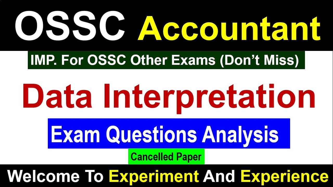 OSSC Accountant Exam DI Questions | #ossc  #osscexam #osscamin