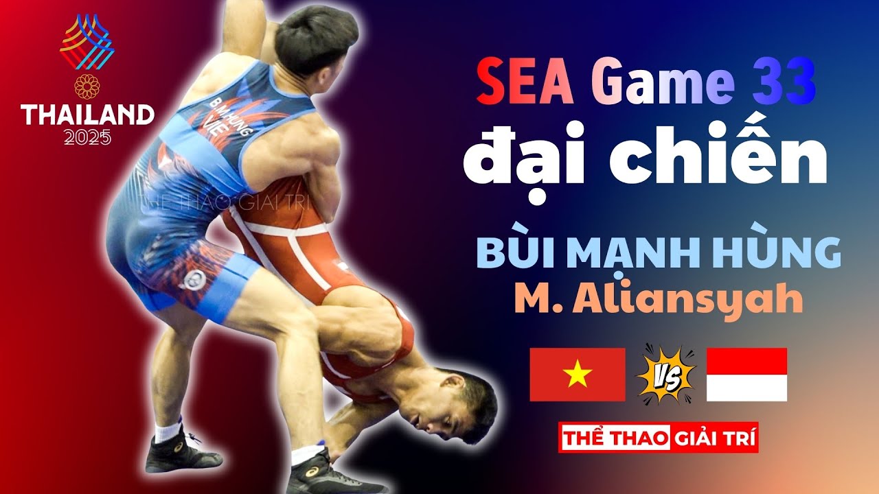 🇻🇳vs🇮🇩 BÙI MẠNH HÙNG vs ALI. M. ĐẠI CHIẾN Nghẹt Thở. 33rd SEA Games 67 Kg GR Wrestling #seagames33