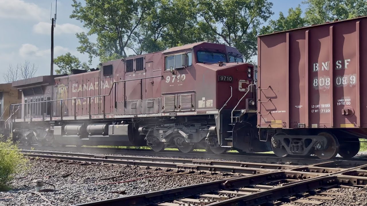 Heavy Tank Train Slams The Diamonds!  Perfect Railfan Home Site!  North Baltimore Ohio Trains CSX