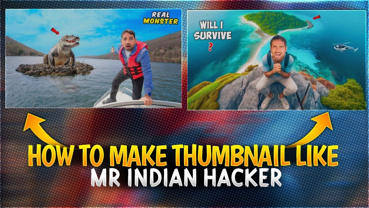 How To Make Thumbnail Like ‎Mr Indian Hacker | Mr Indian Hacker jesa Thumbnail Kese Banay? | LEO GFX