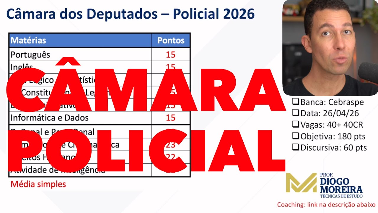Concurso Câmara dos Deputados Policial Legislativo 2026: análise do edital e dicas de estudo