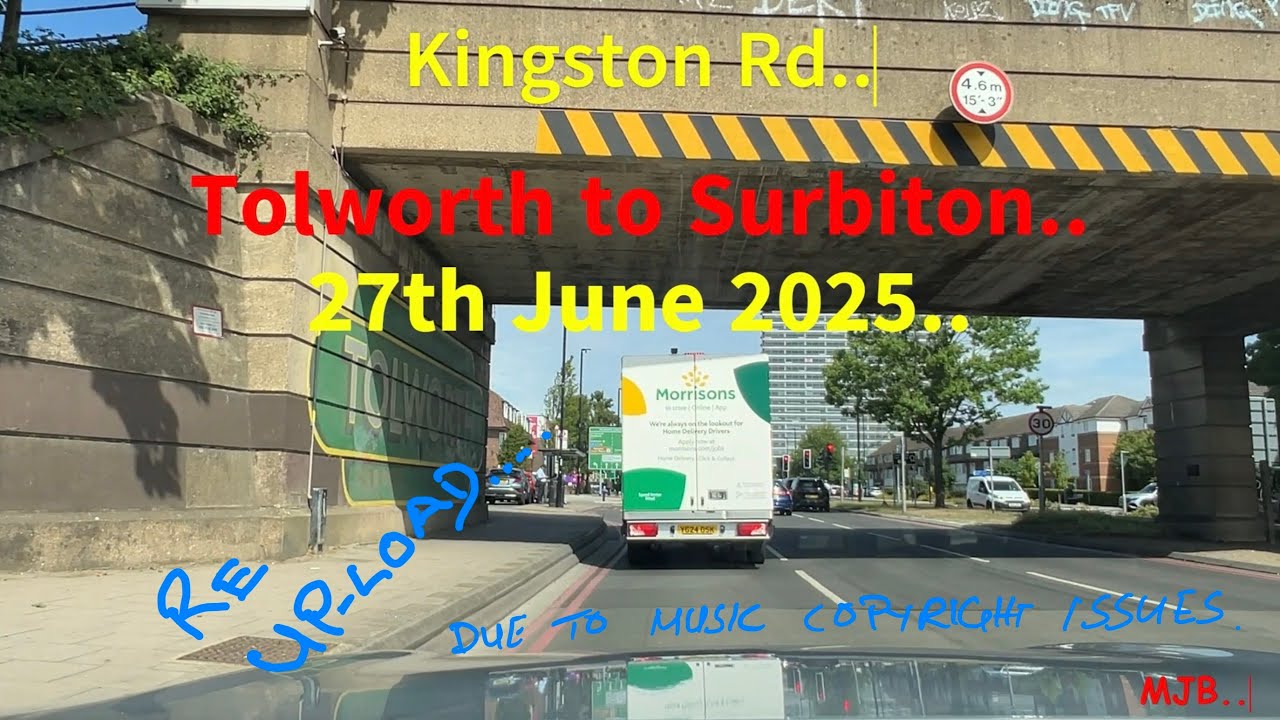 Re-upload cos of music copyright issues Tolworth to Surbiton drive June 2025, without Radio Jackie 😩
