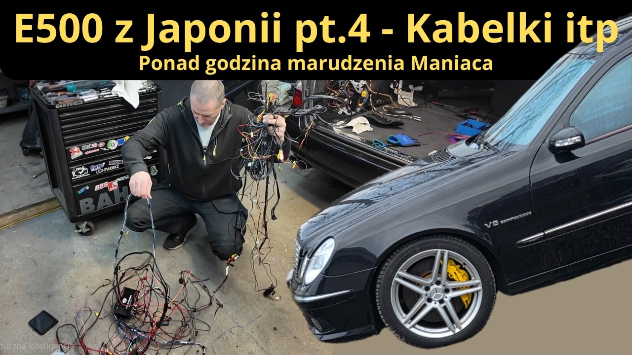 Odgruzowywanie E500 z Japonii pt.4 - Kabelki i dużo gadania