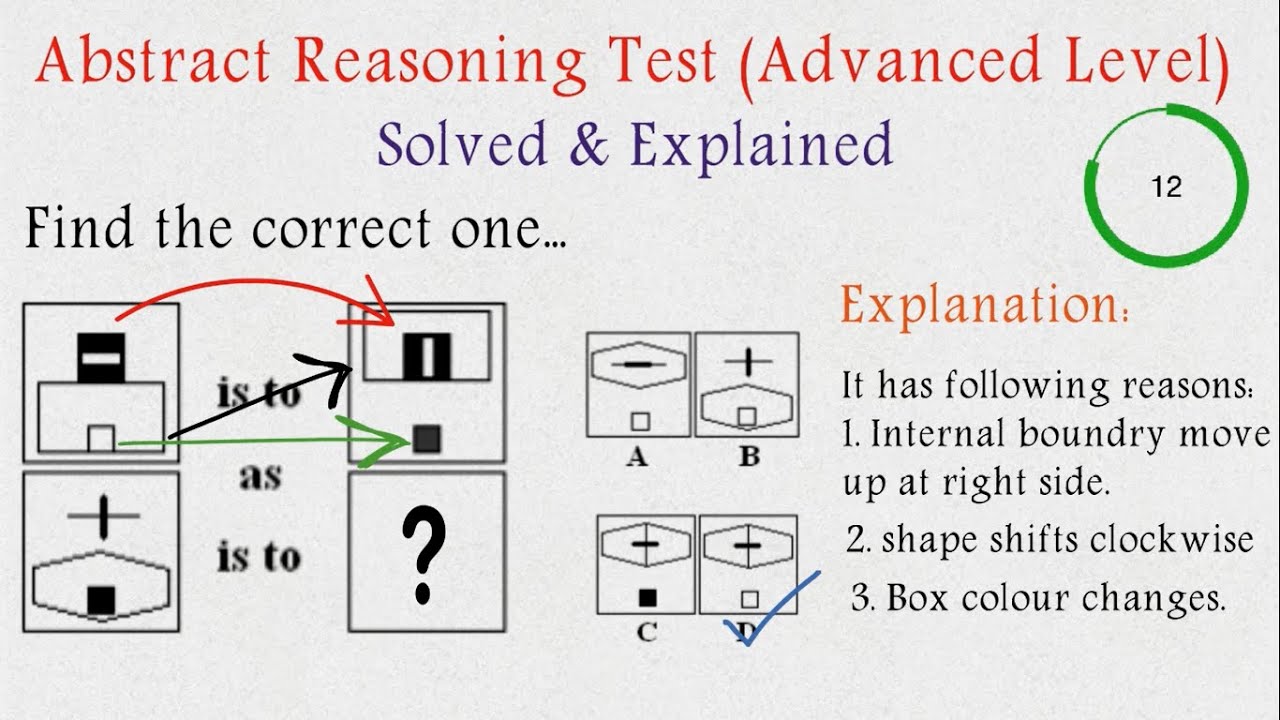 Abstract Reasoning Test 2 | Non Verbal Test | Solved Examples |