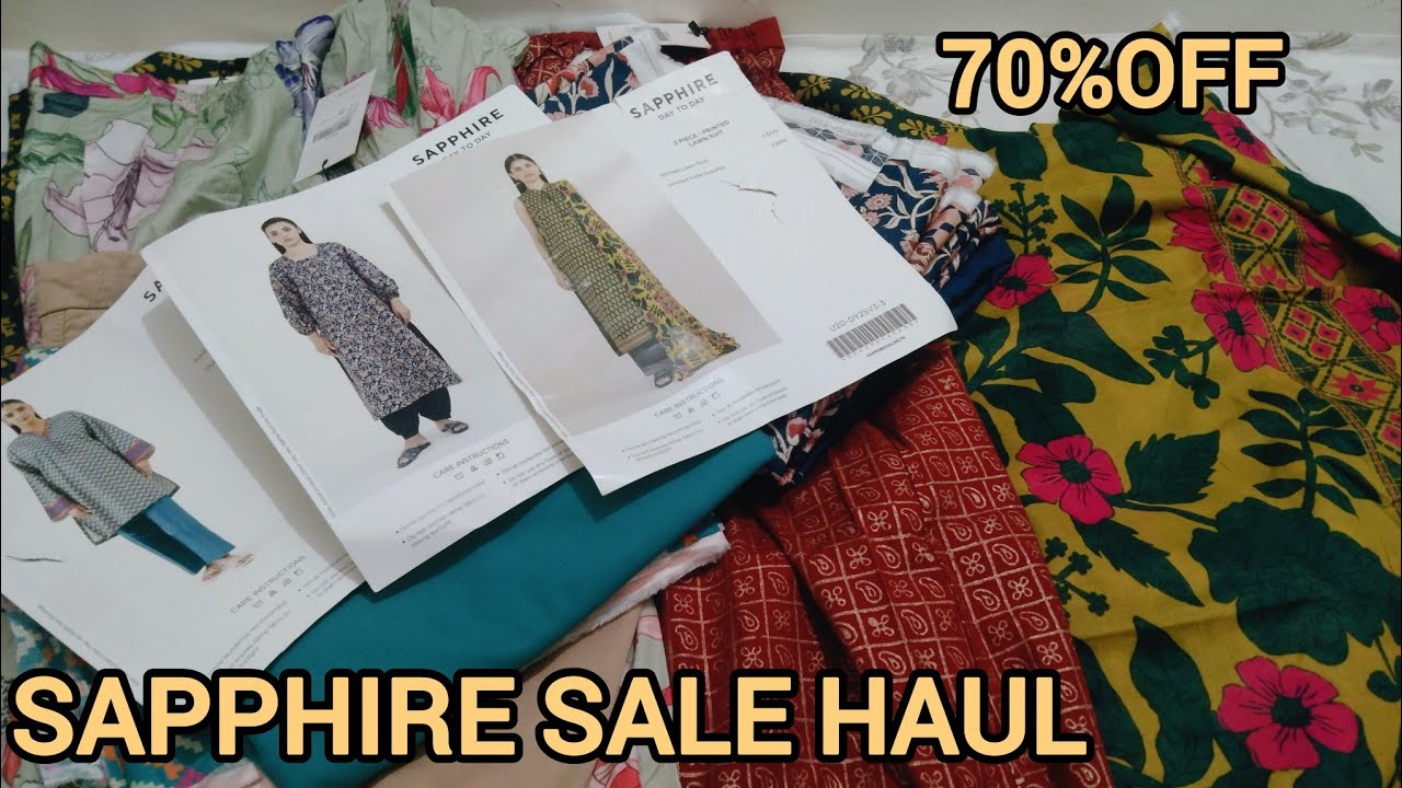 Sapphire Sale shopping Haul | Stitched Trousers & Lawn Dresses