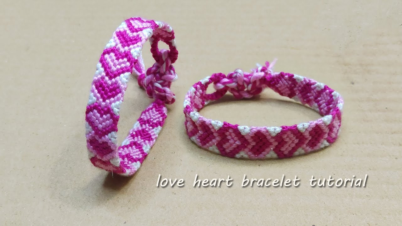 How to make friendship bracelet with hearts?