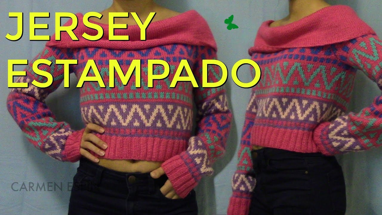 JERSEY ESTAMPADO CON RESTOS DE LANAS.diy