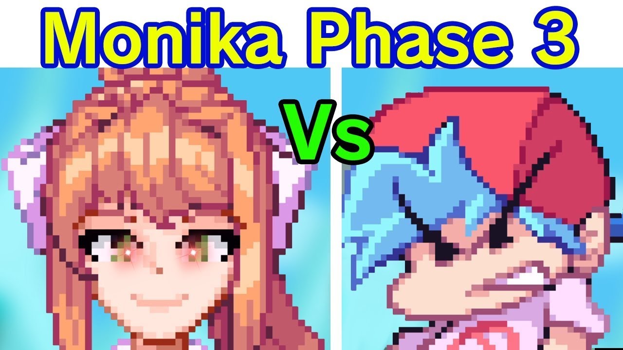 Friday Night Funkin' - VS Monika FULL WEEK + Cutscenes (FNF Mod/Hard) Doki Doki Literature Club!