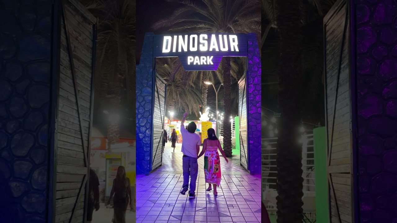 Dinosaur Park at Dubai Garden Glow #Dubai #ZabeelPark