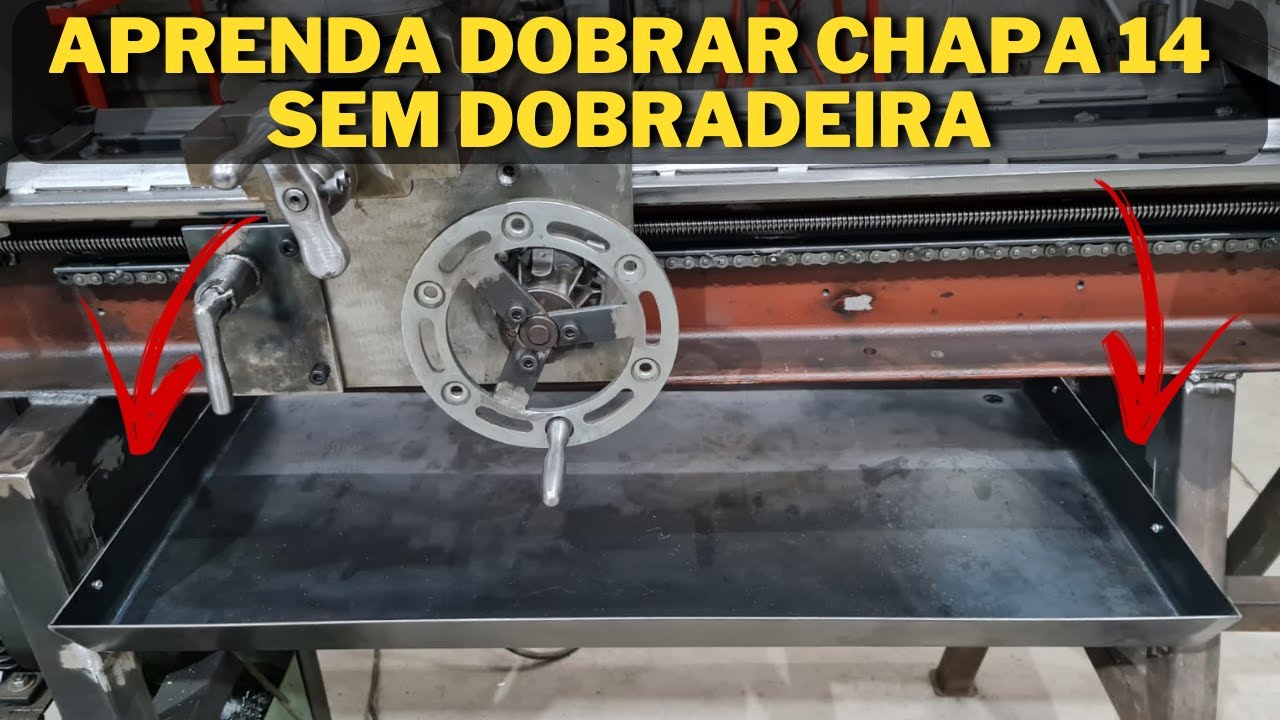 Como Fazer um Torno Caseiro Parte 74 - Bandeja Coletora de Óleo e Cavaco
