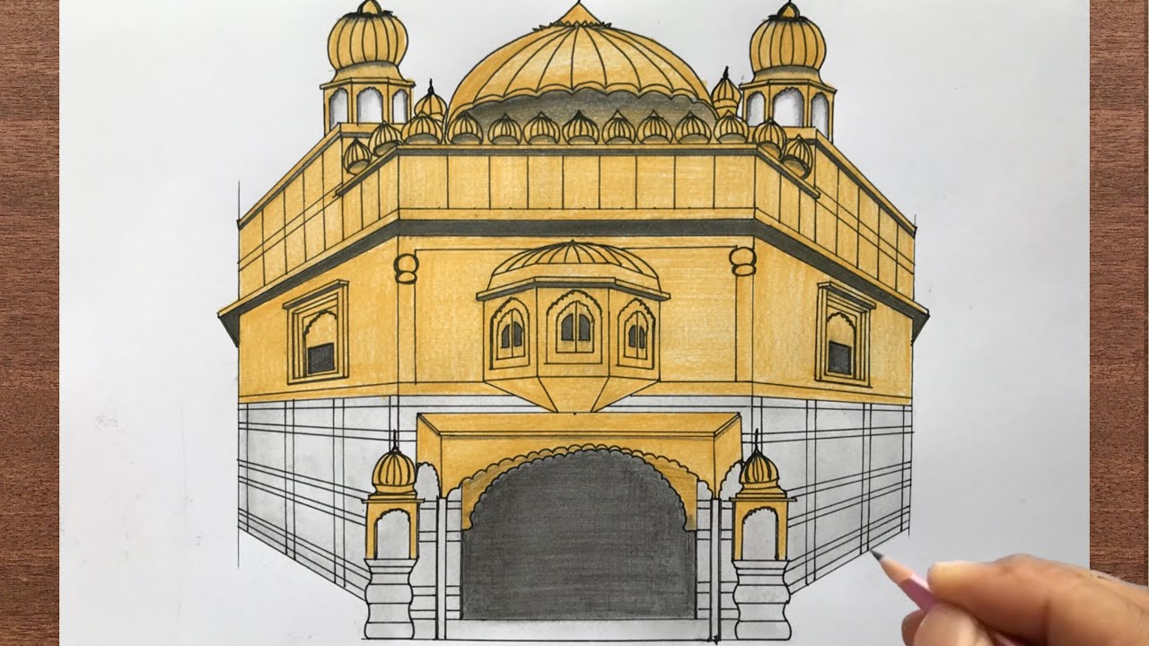 How to Draw Golden Temple