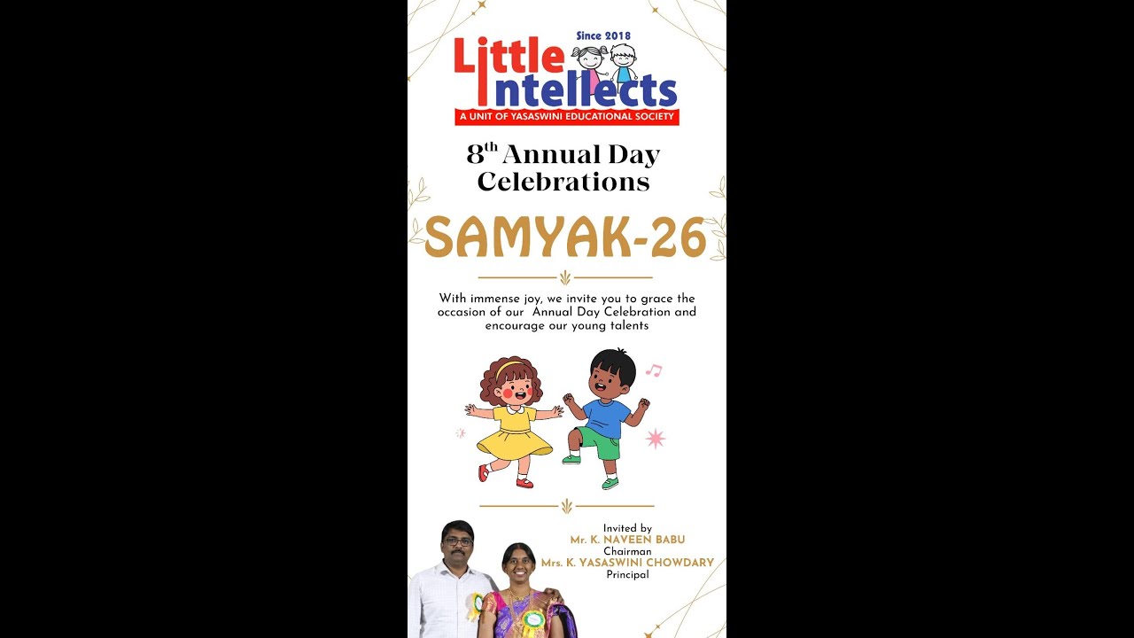 Little Intellcts School ll SAMYAK - 26 ll Annual Day Programme ll LIVE