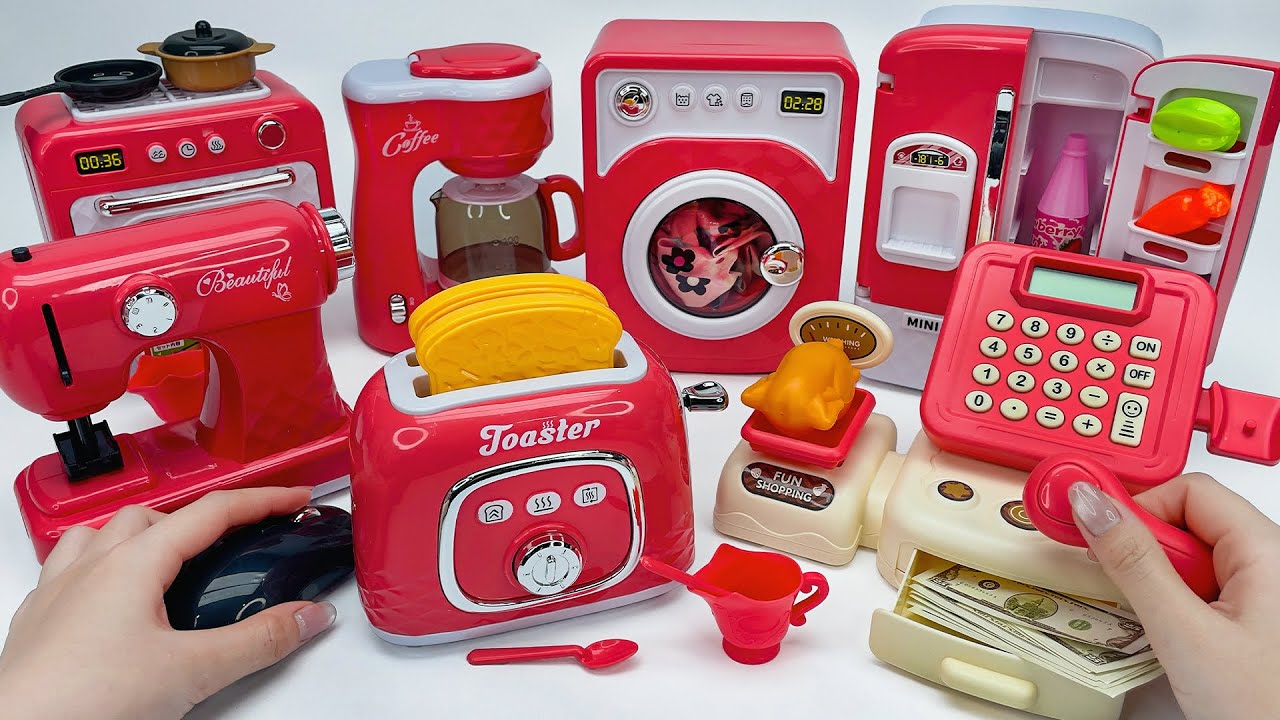 [toy asmr] Mini Home Appliances with Light & Auto 🏠✨ 미니 주방놀이 자동 장난감 | Satisfying Unboxing