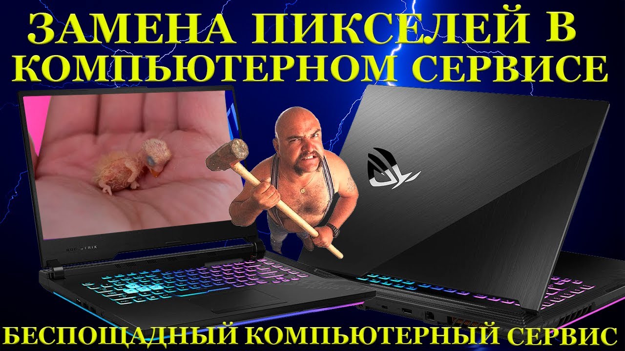 Как отправить ноутбук в морг и замена пикселей в ASUS ROG STRIX G15. Лютый компьютерный сервис #1
