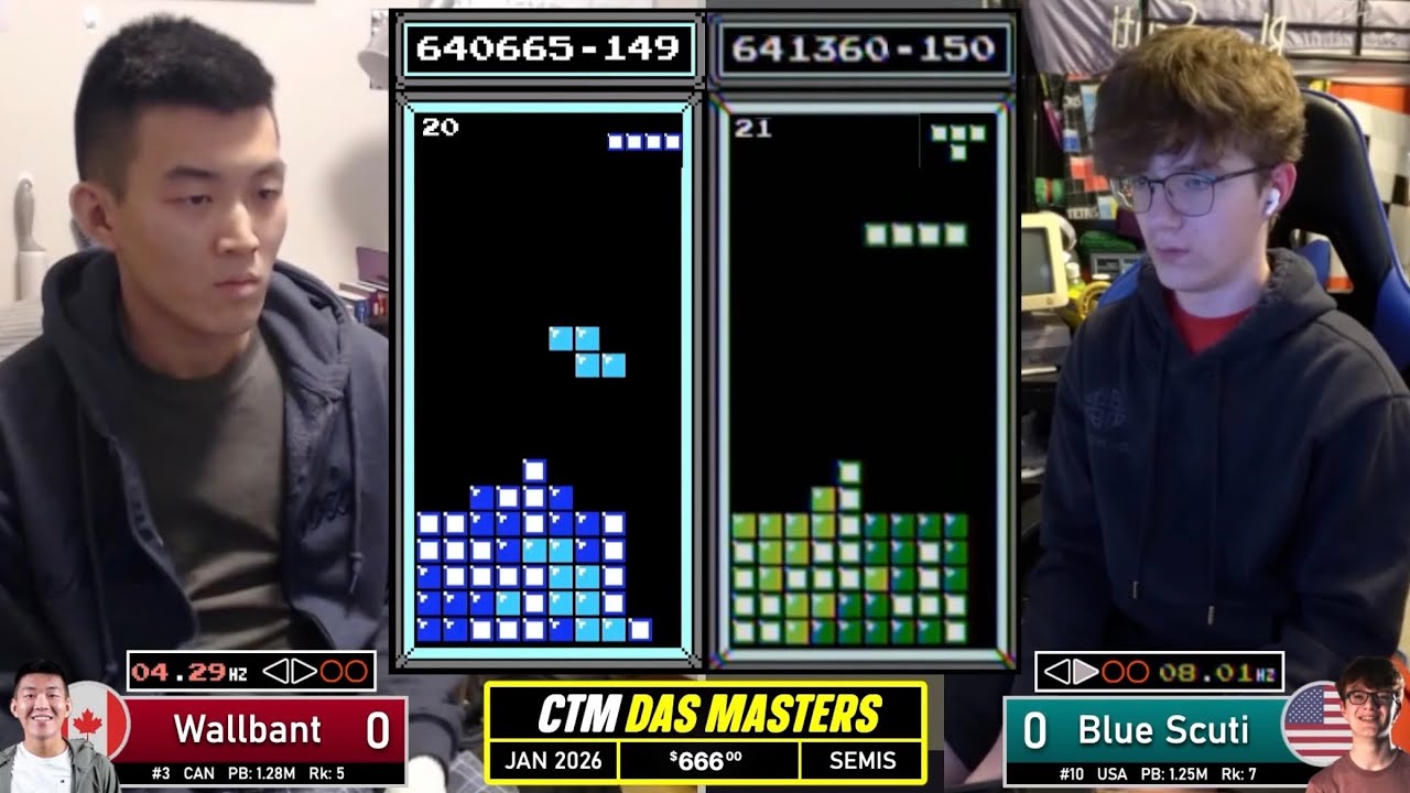 PHOTO FINISH!! Wallbant, Blue Scuti | SEMIS | January 2026 | Classic Tetris Monthly DAS