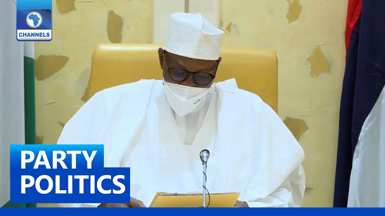 Buhari Receives APC Caretaker Committee, Senator Nwaoboshi