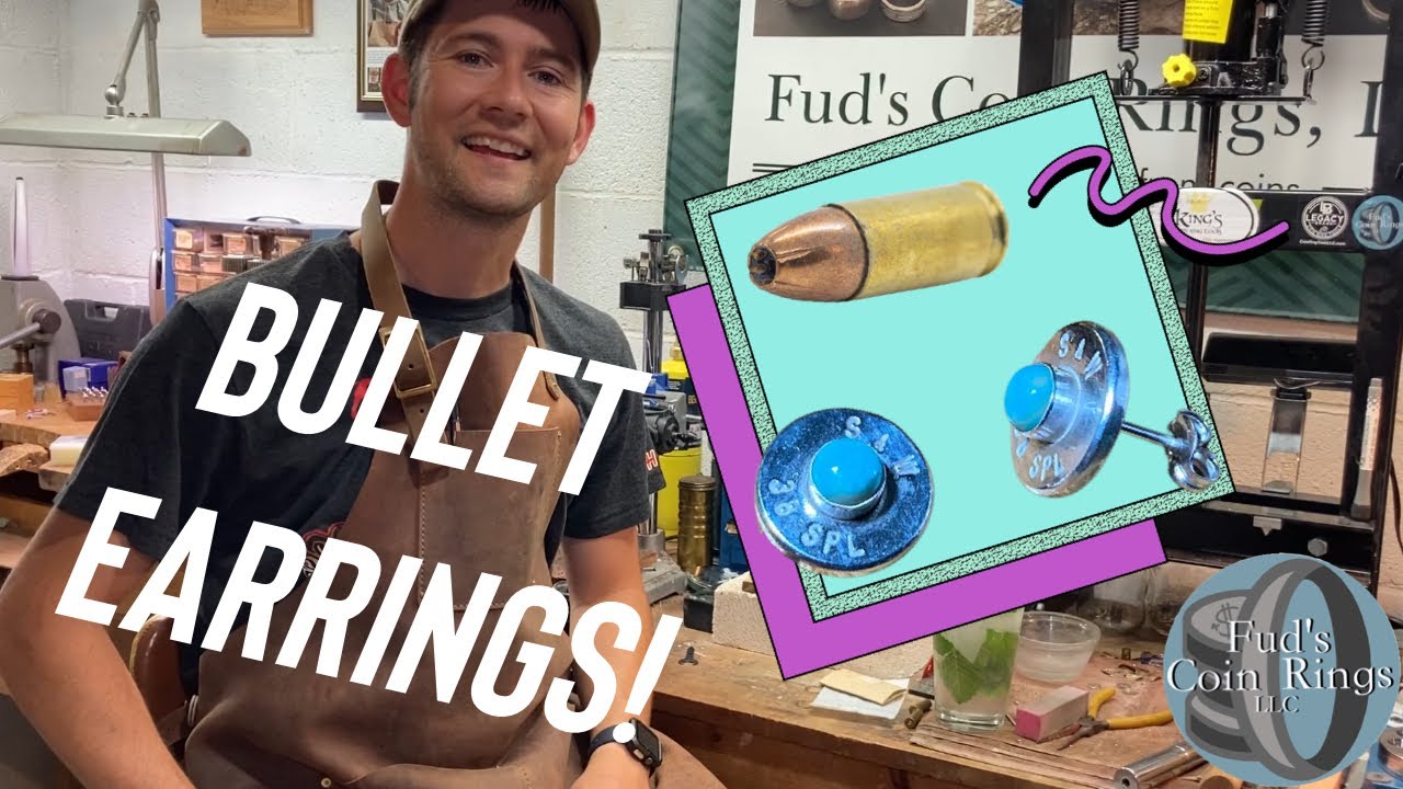 How to Make Bullet Stud Earrings Tutorial | Fud’s Coin Rings
