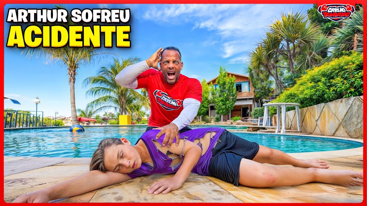 ERA PRA SER APENAS UM DIA NA PISCINA MAS O ARTHUR SOFREU UM GRAVE ACIDENTE !