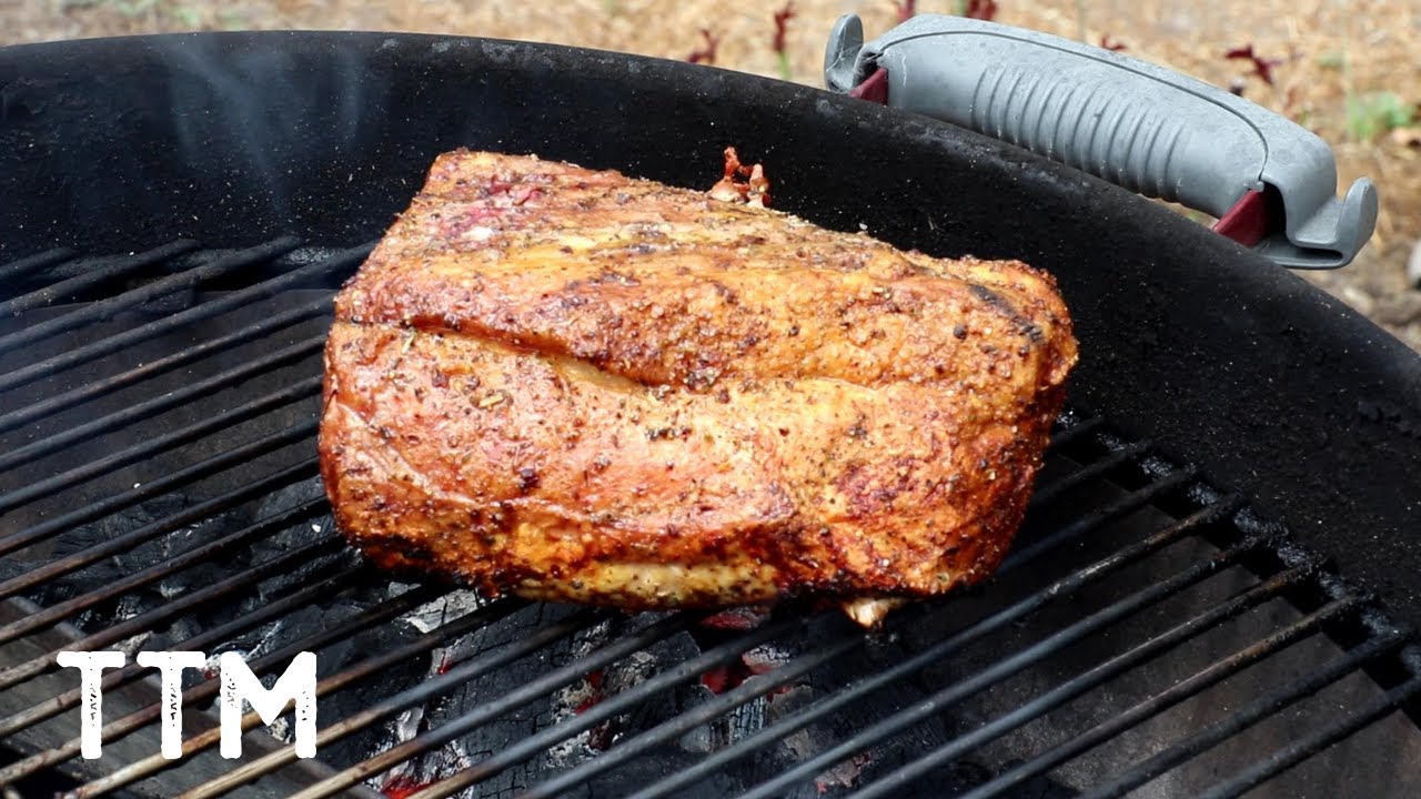 Frozen Pork Loin on the Weber Kettle