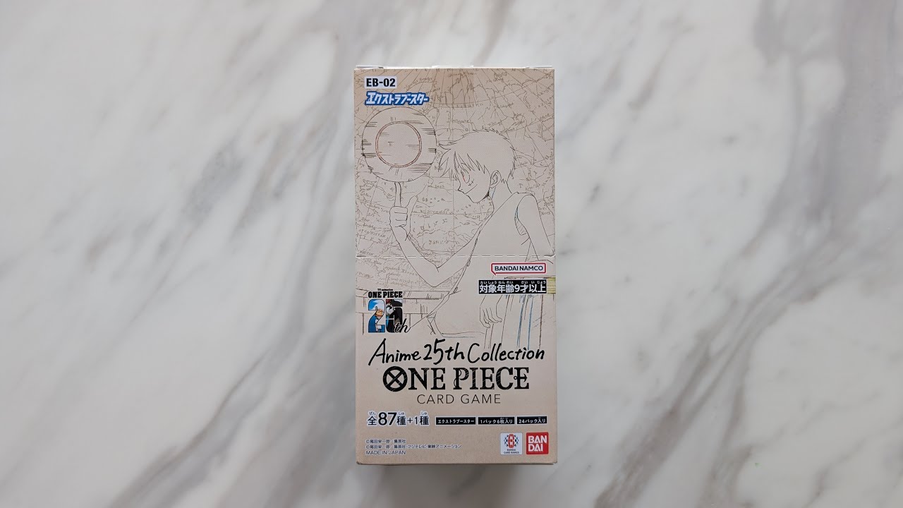 [One Piece] One Piece Card Game EB02 Anime 25th Collection Booster Box Unboxing