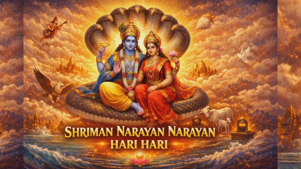 Shriman Narayan Narayan Hari Hari 🙏 | Powerful Vishnu Mantra 1 Hour Chant | Deep Meditation & Peace