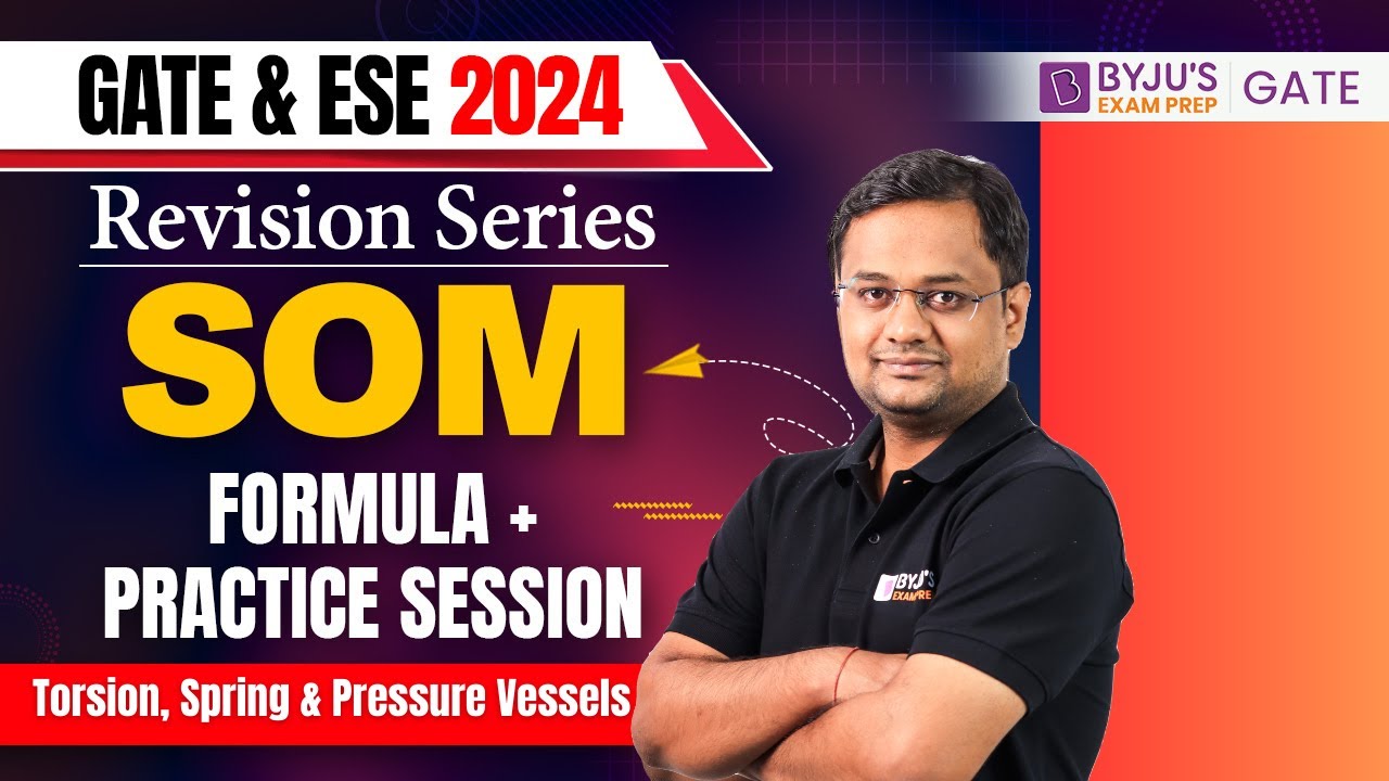 GATE 2024 | Civil Engineering | SOM | Torsion, Springs & Pressure Vessels | BYJU'S GATE