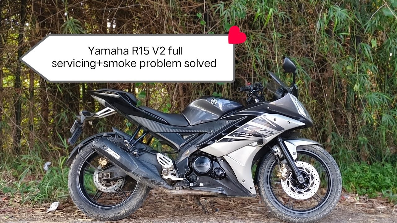 Yamaha R15 V2 full servicing+smoke problem solved @akashbikedoctor  r15 engine repairing #r15 #bike 