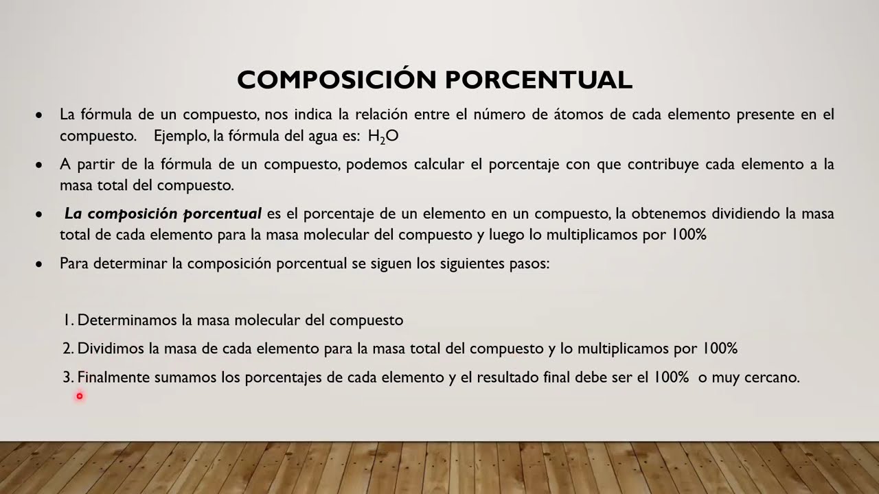 COMPOSICIÓN PORCENTUAL