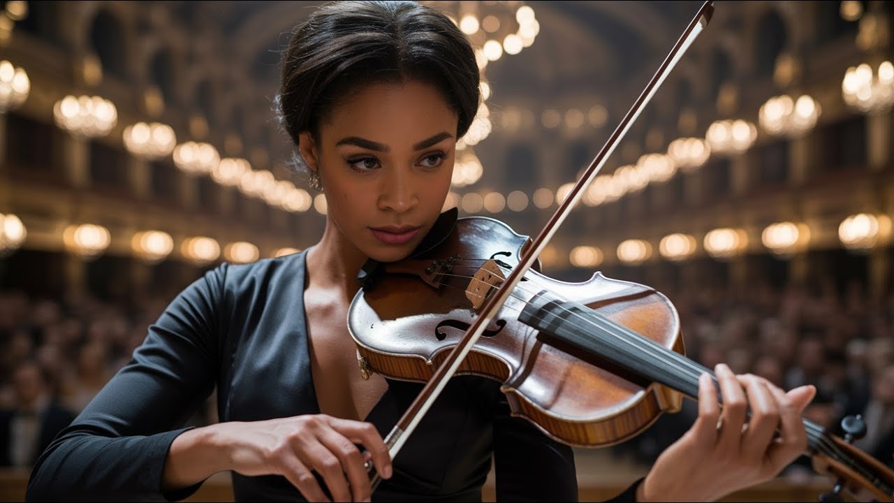 Une jeune femme noire joue sur un violon brisé — sa première note plonge la salle dans un silence
