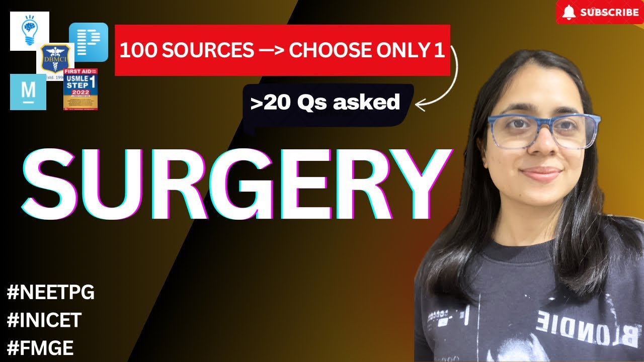 Surgery from only ONE SOURCE. #neetpg #inicet #fmge