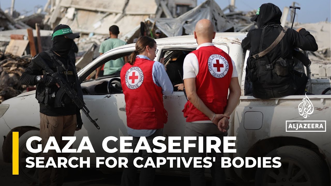 Hamas fighters, Red Cross resume search for Israeli captives&rsquo; bodies in Gaza