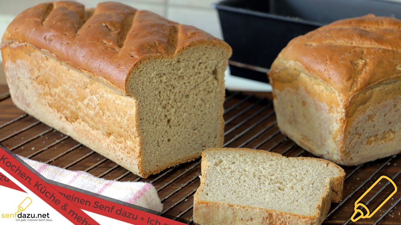 Toastbrot Rezept I Einfaches Toastbrot Wei&szlig;brot backen selbst gemacht I senfdazu.net Video