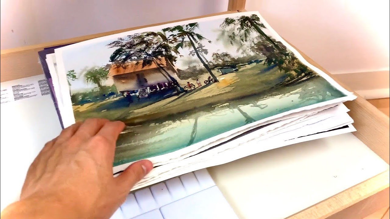VISITE de mon ATELIER de peinture AQUARELLE - Mes meilleures ASTUCES