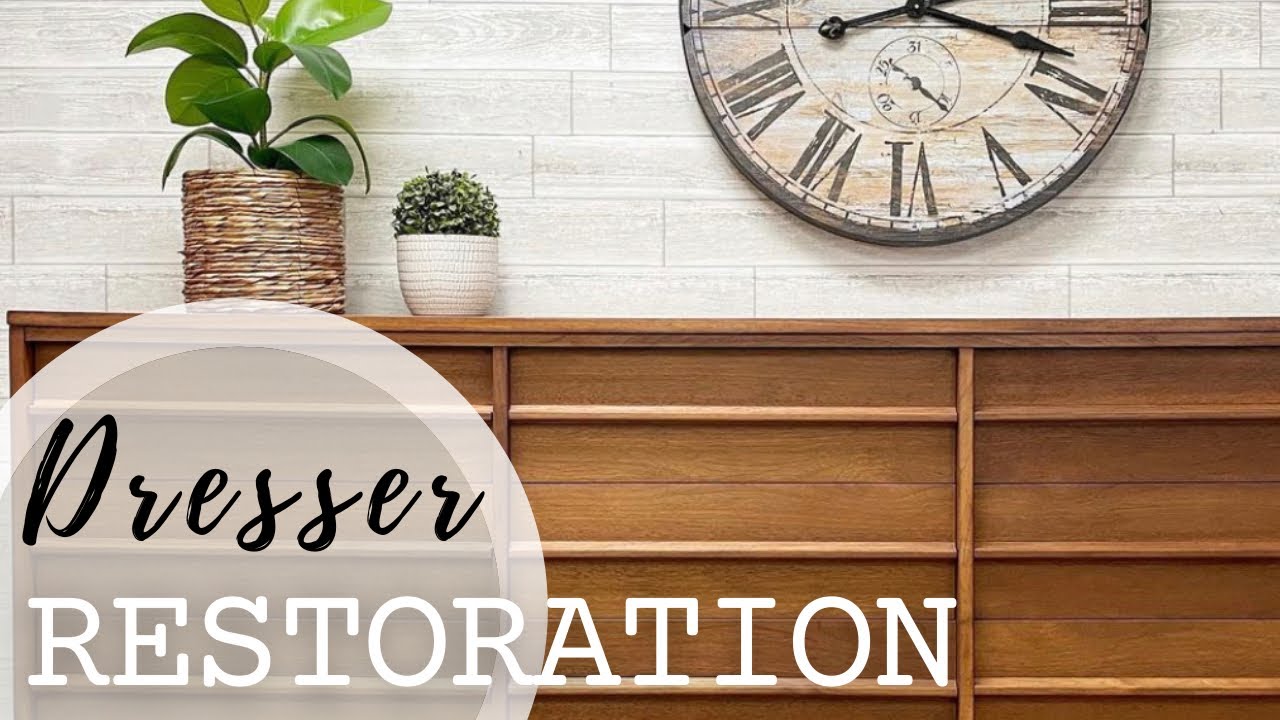 Torn Veneer & Water Stains: Restoring a Mid Century Dresser