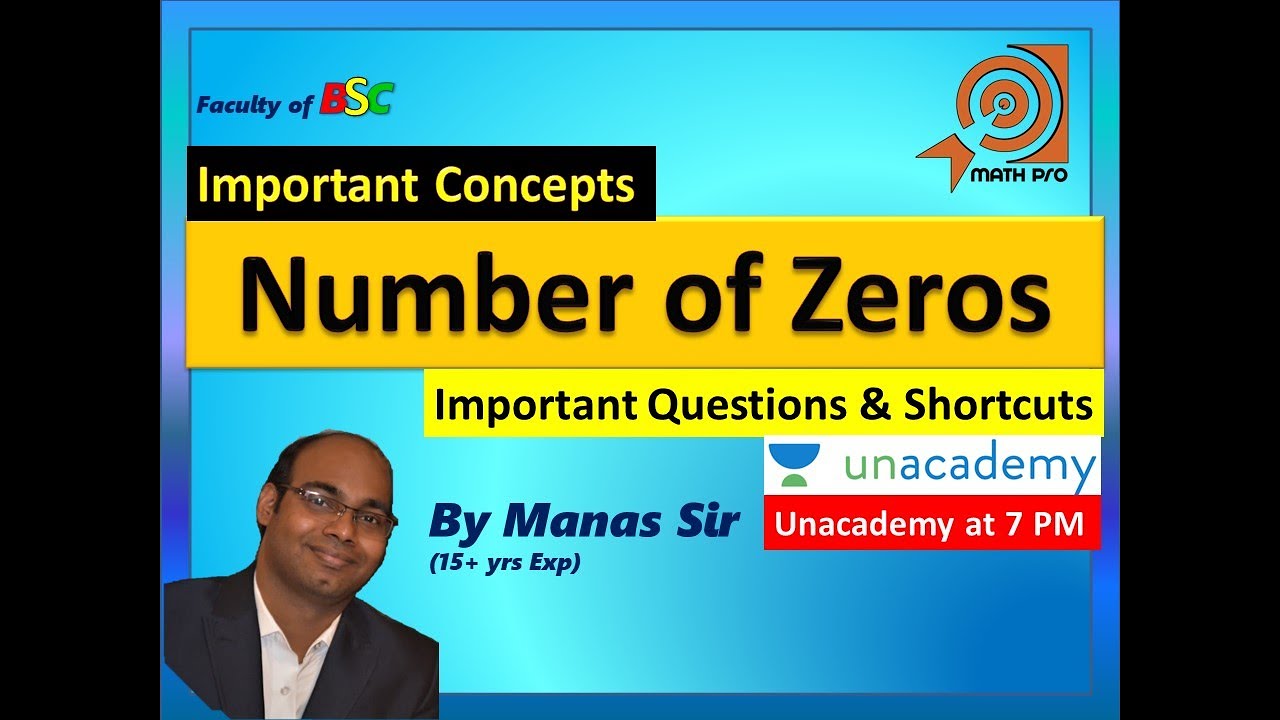 Number of Zeros Complete Concept Math Pro By Manas Sir