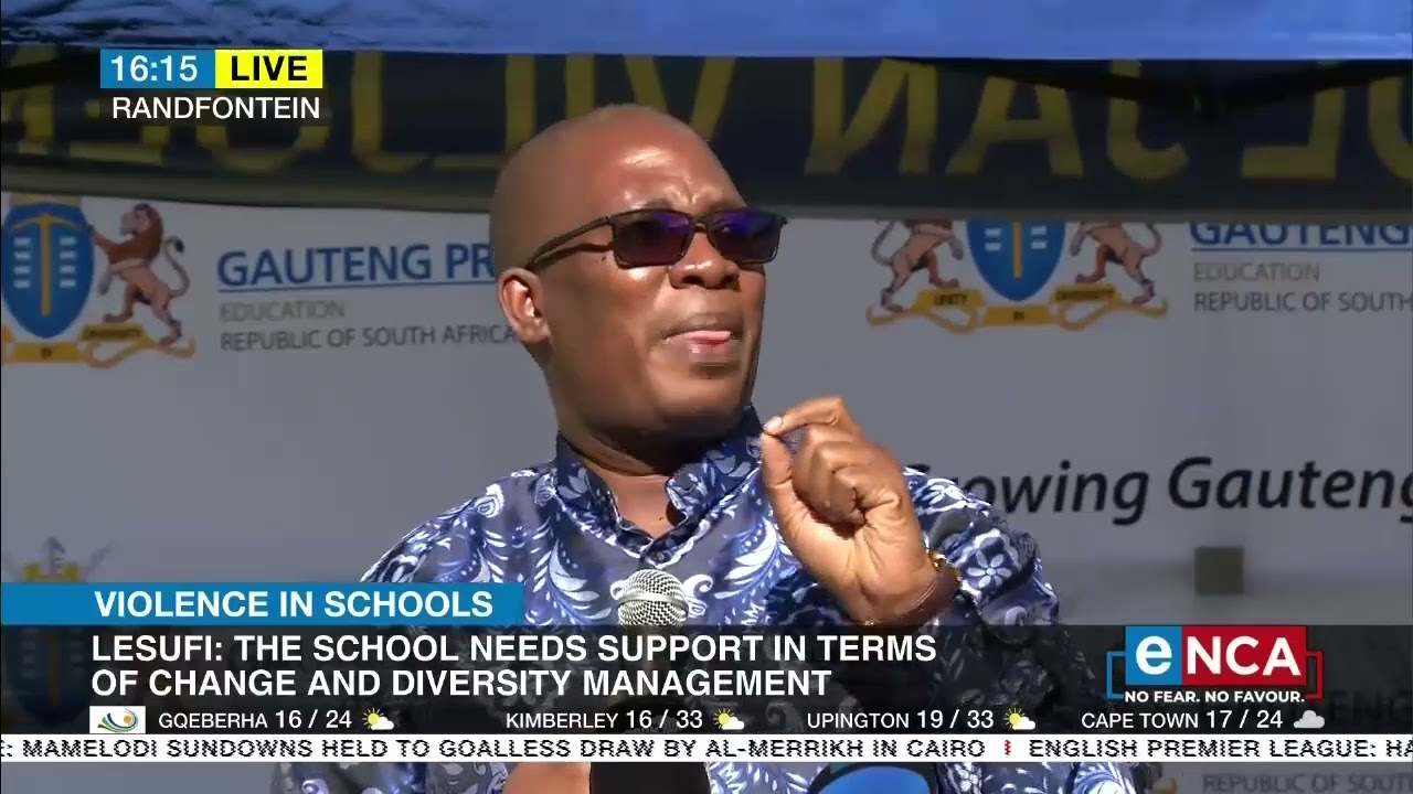 Lesufi meets Hoërskool Jan Viljoen parents