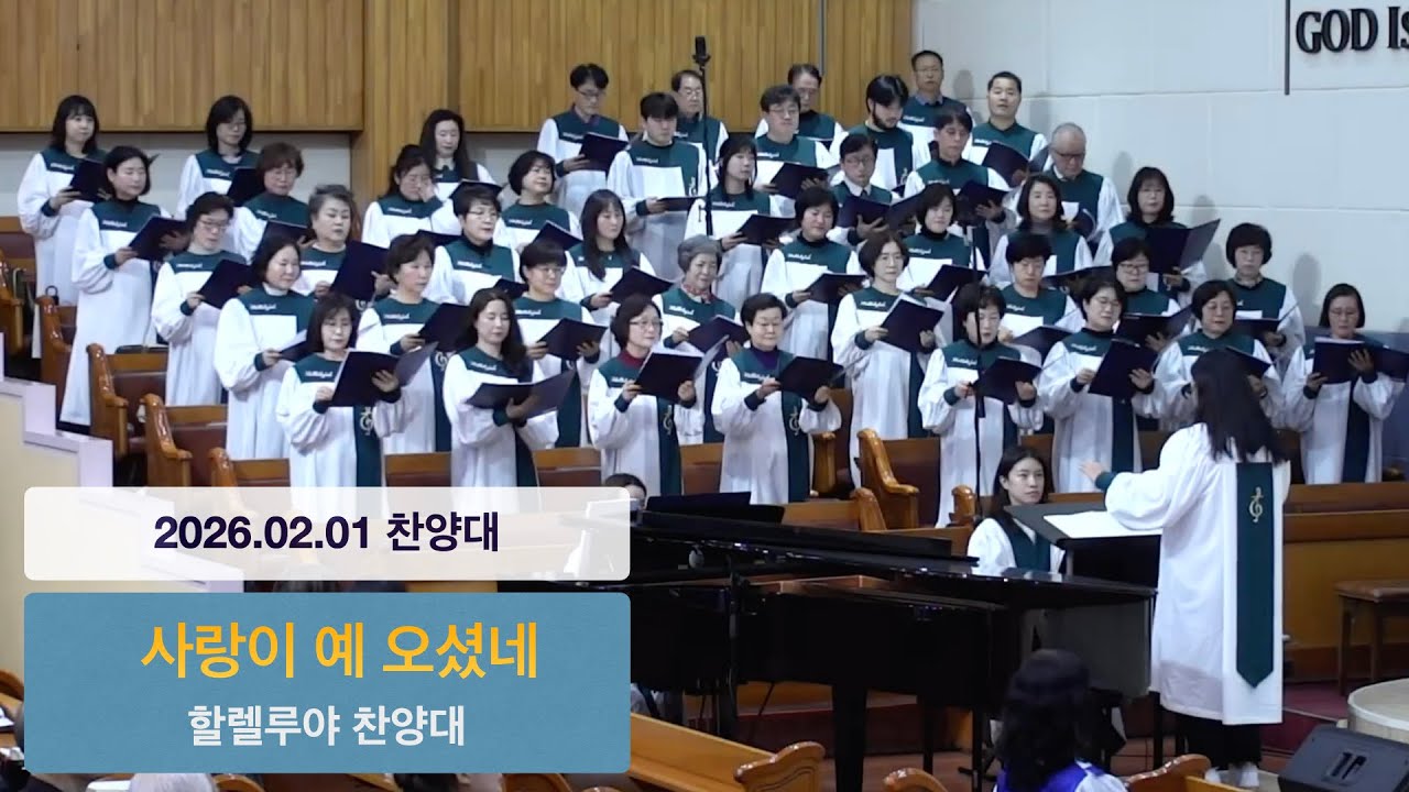 20260201 찬양대 | 사랑이 예 오셨네 - 할렐루야찬양대