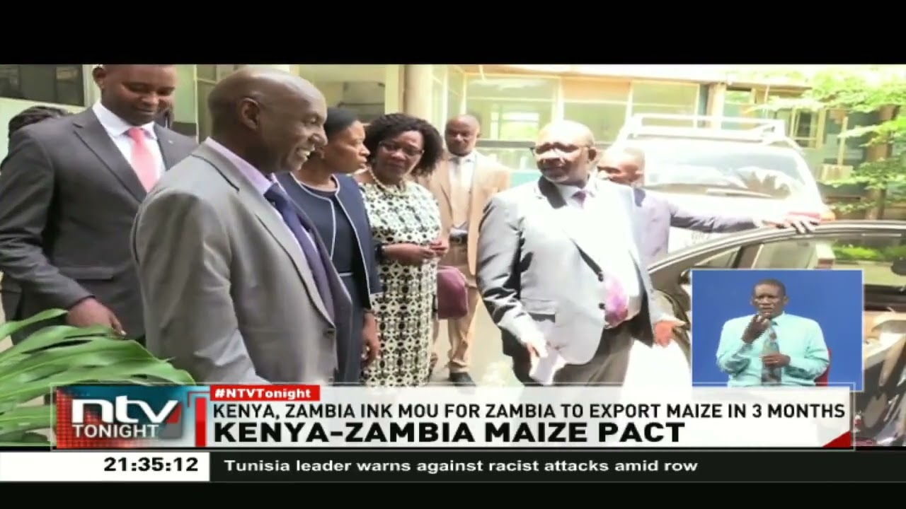 Ministry of Agriculture inks an MoU with large-scale maize producers in Zambia for export to Kenya